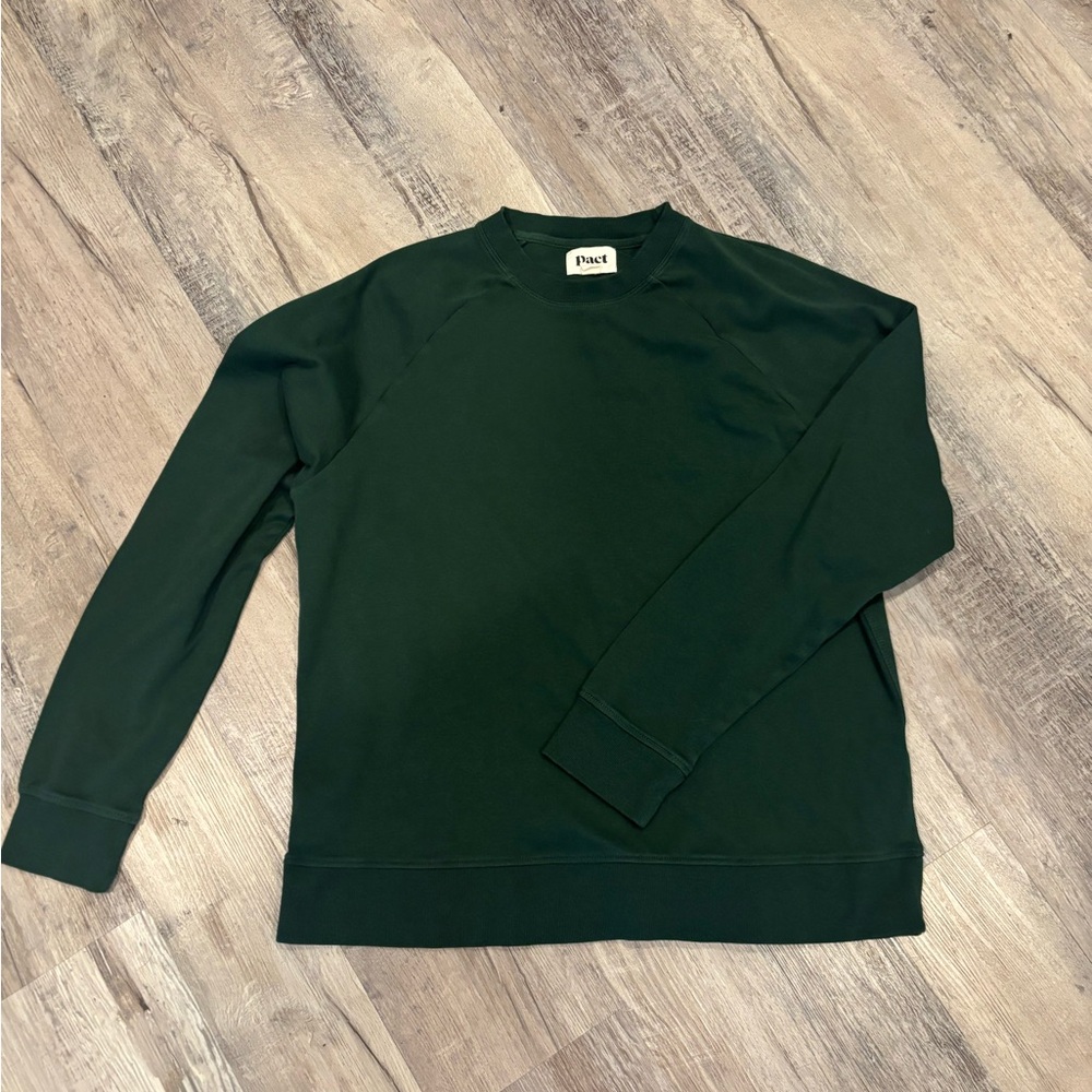 Pact women’s  Crewneck Sweatshirt in Dark Green